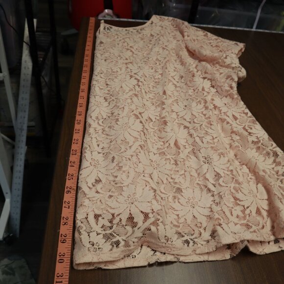 Torrid Sheer Lace Blouse Women 5X Pink Bohemian Hippie Cottagecore Romantic Boho - Picture 10 of 13